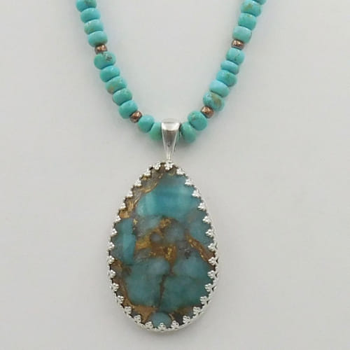 Click to view detail for DKC-1113 Necklace Peruvian Amazonite $180